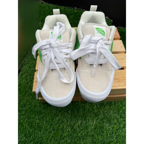 Vans -Old Skool-Platform Sneakers-Beige/White/Green-Size 6.5W - Picture 7 of 10